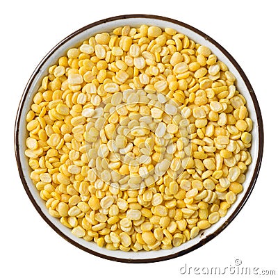 Hulled split mung bean Stock Photo