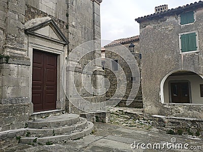 Hum Smallest Town in the World / Istria, Croatia Stock Photo