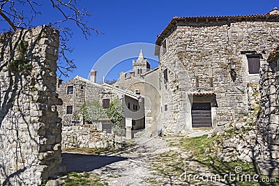 Hum the smallest town in the world Stock Photo