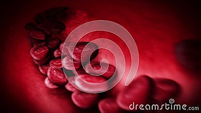 Humaan circulatiesysteem 3D-lus animatie van menselijke bloedvaten met rode bloedcellen Symbool voor medische gezondheidszorg royalty-vrije illustratie Humaan circulatiesysteem 3D-lus animatie van menselijke bloedvaten met rode bloedcellen Symbool voor medische gezondheidszorg royalty-vrije illustratie