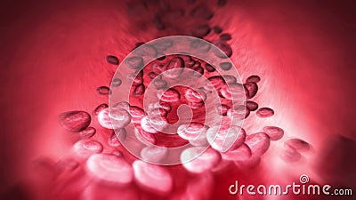 Humaan circulatiesysteem 3D-lus animatie van menselijke bloedvaten met rode bloedcellen Symbool voor medische gezondheidszorg stock illustratie Humaan circulatiesysteem 3D-lus animatie van menselijke bloedvaten met rode bloedcellen Symbool voor medische gezondheidszorg stock illustratie