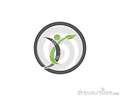 Human active logo template Vector Illustration