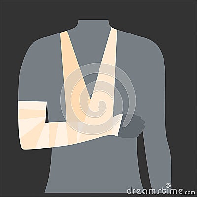 human arm trauma Vector Illustration