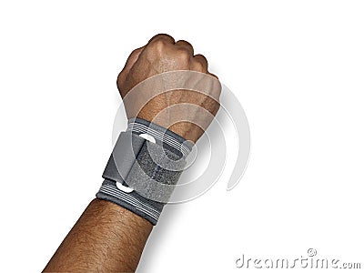 Human arm with a wristband Stock Photo