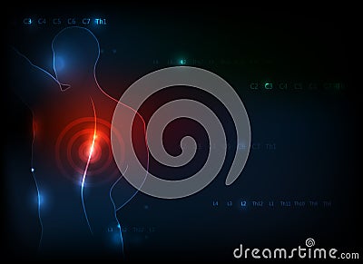 Human backache concept Vector Illustration