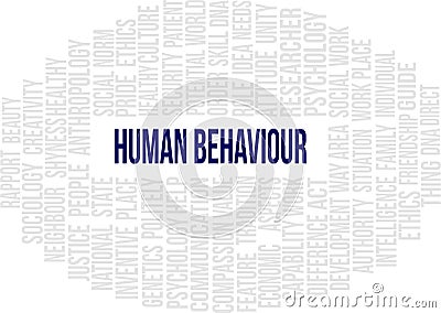 Human Behaviour - Word Cloud Vector Illustration