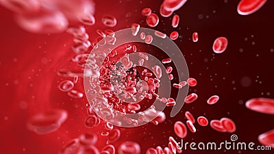 Human blood cells Cartoon Illustration