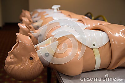 Human body mold beige color, fashionable plastic mannequin, 3d model Stock Photo