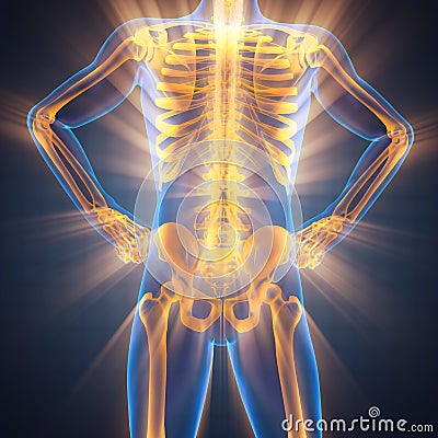 Human bones radiography scan image Stock Photo