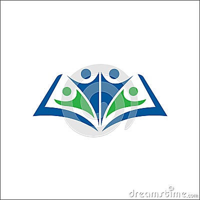 Human book education logo icon vector template Vector Illustration