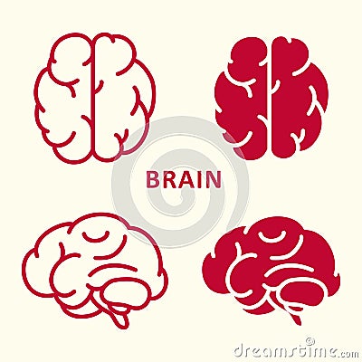 Human brain icon Vector Illustration