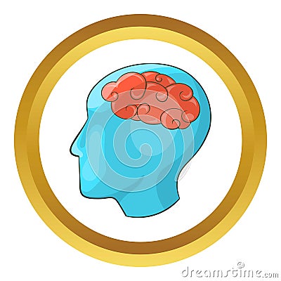 Human brain icon Stock Photo