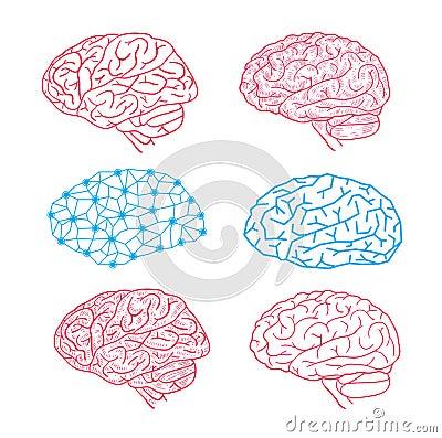 Human brain icon, vector illustration. Vector Illustration