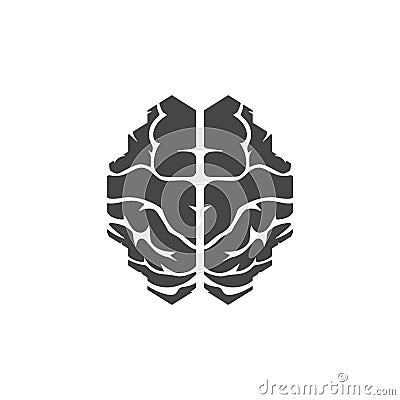 Human brain simple illustration, Human brain icon, logo Vector Illustration