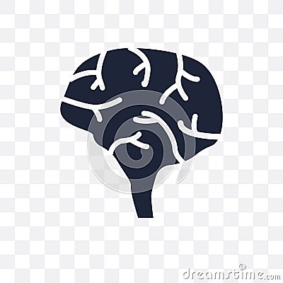 Human Brain transparent icon. Human Brain symbol design from Hum Vector Illustration