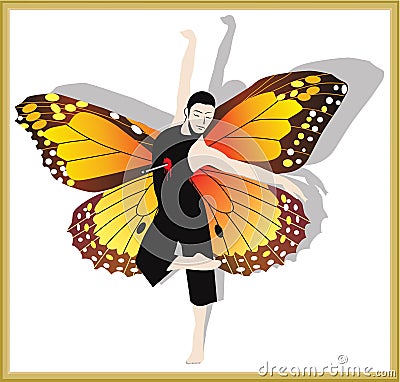 Human butterfly Vector Illustration