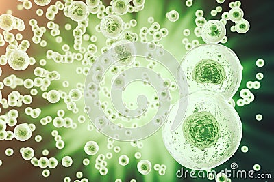 Human cells, animal. Medicine scientific, life and biology, molecular research dna. 3d rendering Stock Photo