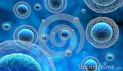 Human cells background Cartoon Illustration