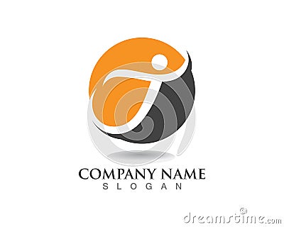 Human character logo sign,Health care logo. Nature logo sign. success people logo sign Vector Illustration