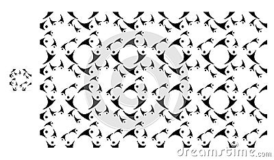 Human circle seamless pattern background Vector Illustration