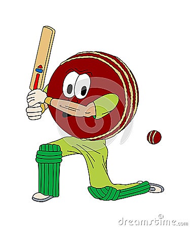 Human cricket ball Stock Photo