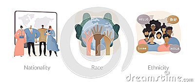 Human diversity abstract concept vector illustrations. Vector Illustration