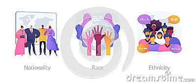 Human diversity abstract concept vector illustrations. Vector Illustration