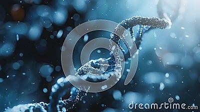 Human DNA structure double helix. Created with Generative AI Stock Photo
