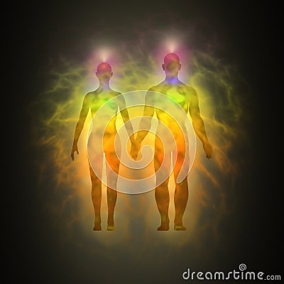 Human energy body, aura, chakra, energy Stock Photo