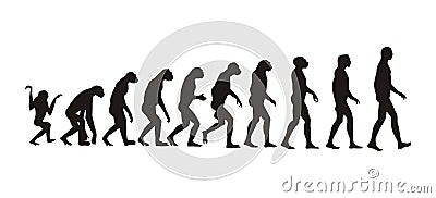 Human evolution Vector Illustration