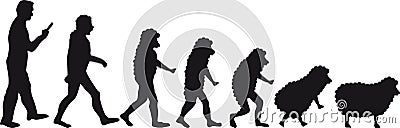 Human Evolution sheep Vector Illustration