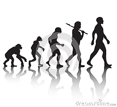 Human evolution Stock Photo