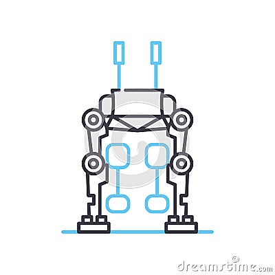 human exoskeleton line icon, outline symbol, vector illustration, concept sign Vector Illustration