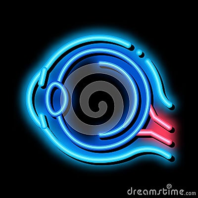 Human Eyeball Anatomy Organ neon glow icon illustration Vector Illustration