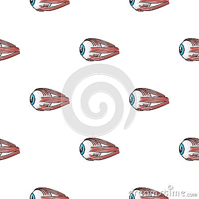 Human eyeball icon in cartoon style isolated on white background. Vector Illustration