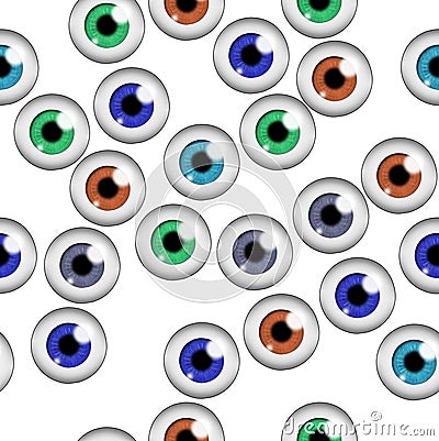 Human eyes seamless pattern Stock Photo