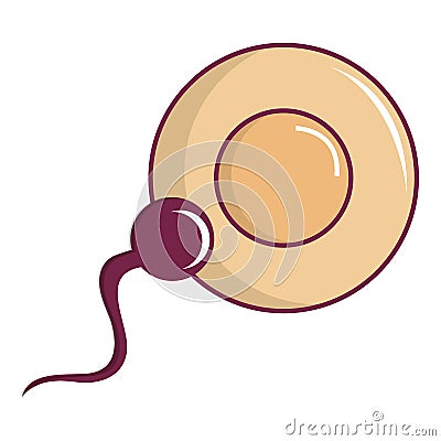 Human fertilization icon, cartoon style Vector Illustration