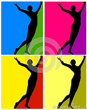 Human Figure Colourful Backgrounds Cartoon Illustration