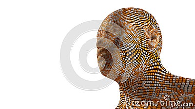 Human figure concept illustration background Cartoon Illustration