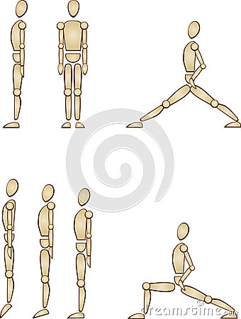 Human figure keep fit Vector Illustration