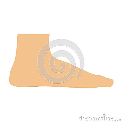 Human foot person vector icon illustration. Leg step imprint silhouette body design isolated. Sole anatomy sign man Vector Illustration