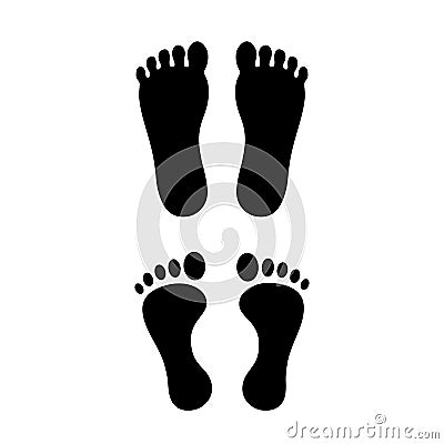 Human foot print icon Vector Illustration