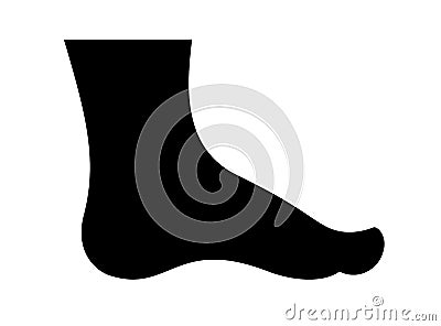 Human foot icon vector silhouette Vector Illustration