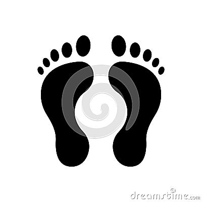 Human Footprint Black Silhouette Icon. Track Foot Print Step Carbon CO2 Environmental Conservation Glyph Pictogram Vector Illustration