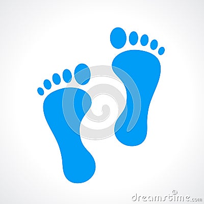 Human footprint vector icon Vector Illustration