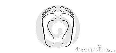 human footprints2 Vector Illustration