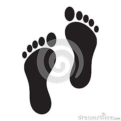 Human footprints - vector stock illustration. Vector Illustration