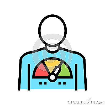 human full energy color icon vector illustration Cartoon Illustration