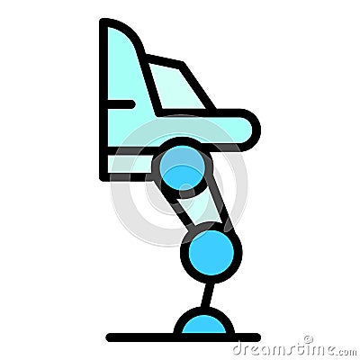 Human future exoskeleton icon vector flat Vector Illustration