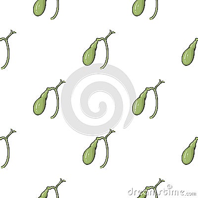 Human gallbladder icon in cartoon style isolated on white background. Human organs symbol stock vector illustration. Vector Illustration